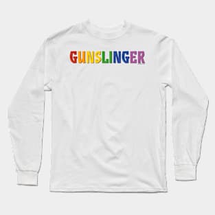 Gunslinger Pride Shirt (Rainbow) Long Sleeve T-Shirt